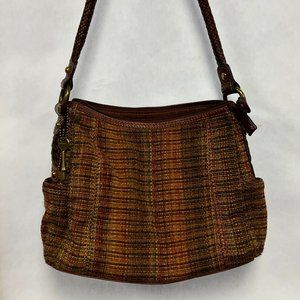 Fossil Braided Handle Shoulder Bag